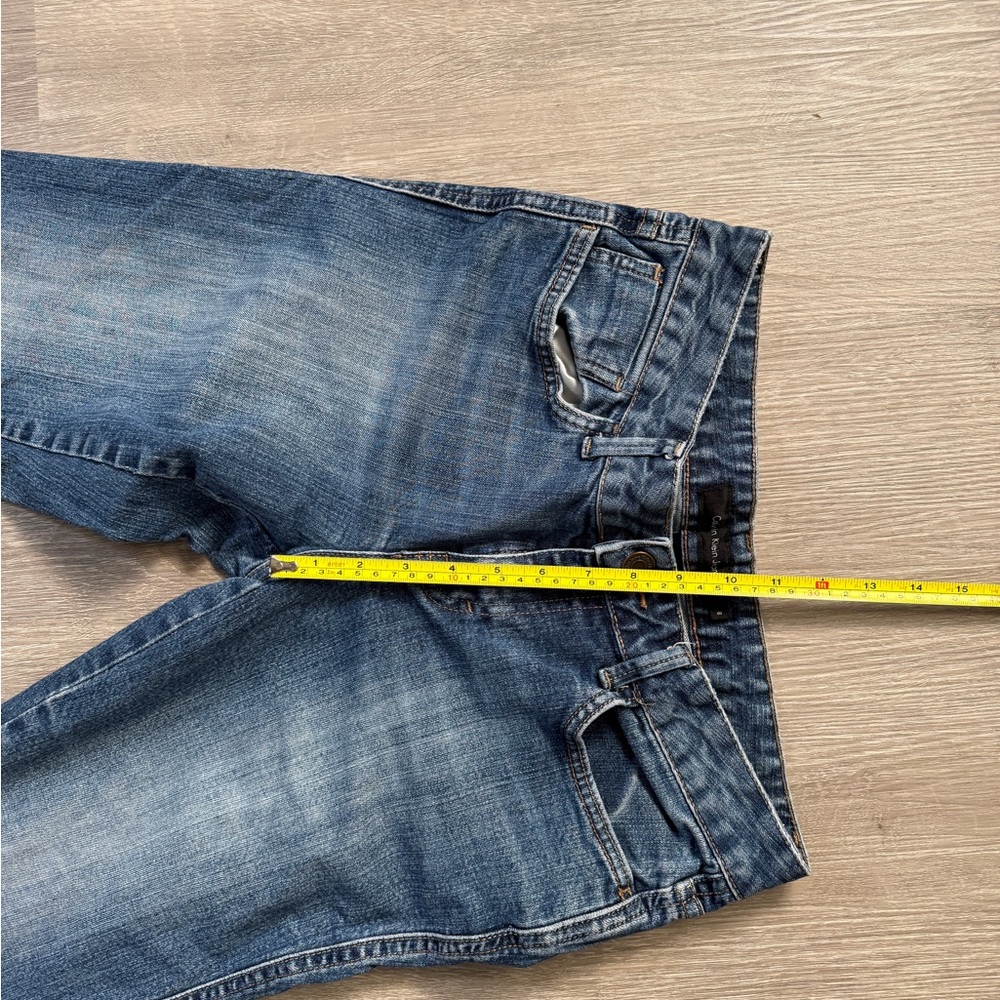 Calvin Klein Bootcut Jeans Women’s 8 Medium Wash Stretch Denim Flap Pocket Y2K C - Picture 12 of 15
